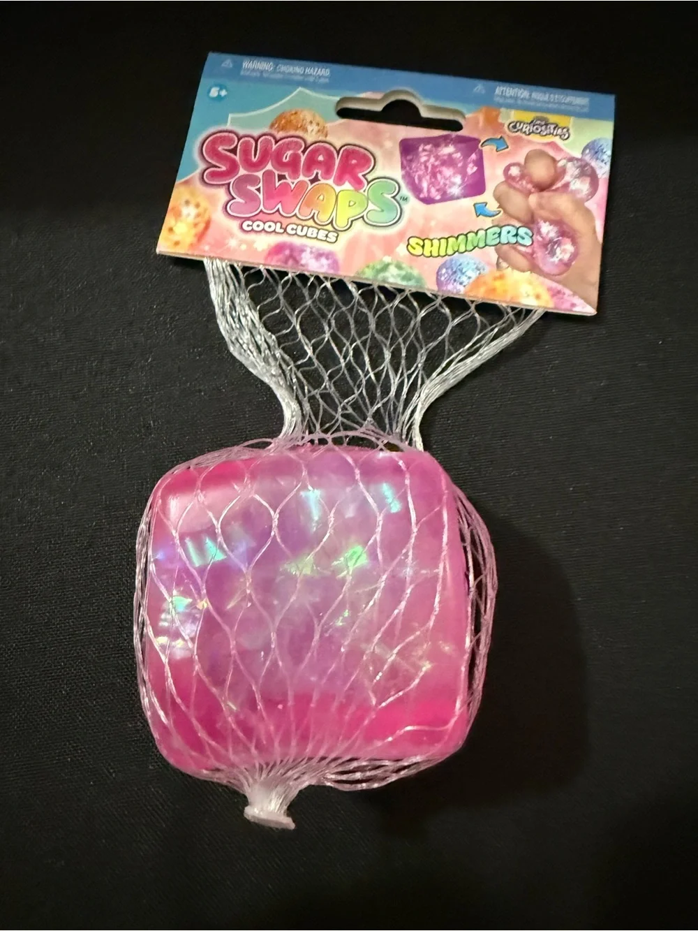 Sugar Swaps Shimmers Pink Cool Cube Sensory Fidget Toy